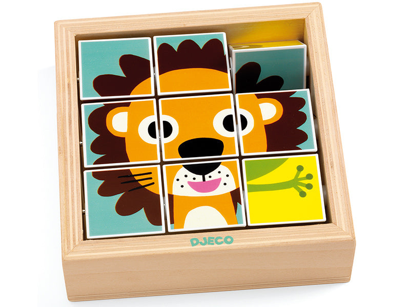 achat 3 puzzles en bois - Tournanimo - 9 pièces