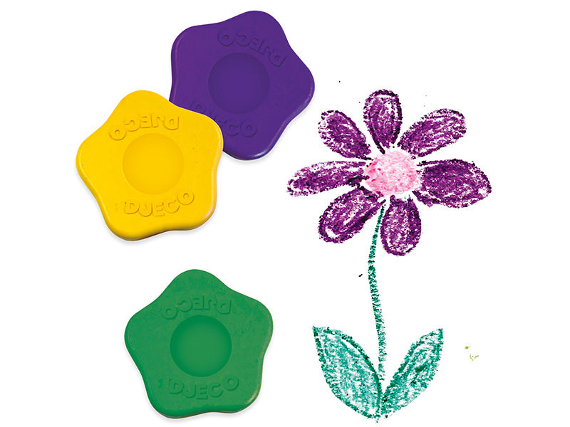 Achat 12 crayons fleurs pour les petits - Formes ergonomiques