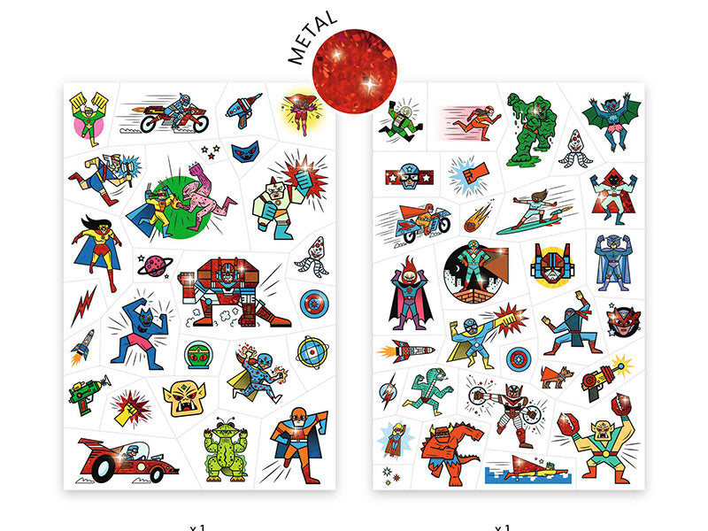 Achat 50 tatouages - Heroes vs villains