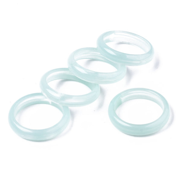 Achat Bague en résine transparente - Turquoise clair