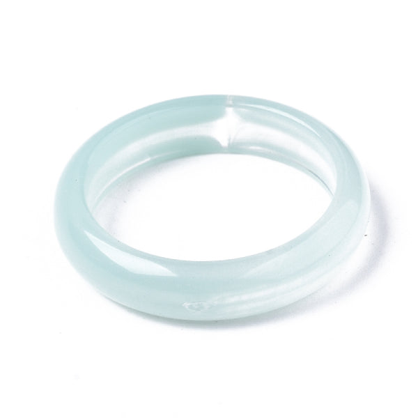 Achat Bague en résine transparente - Turquoise clair