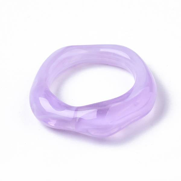 achat Bague en résine transparente - Lilas