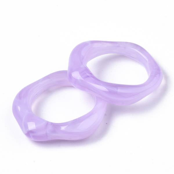 achat Bague en résine transparente - Lilas