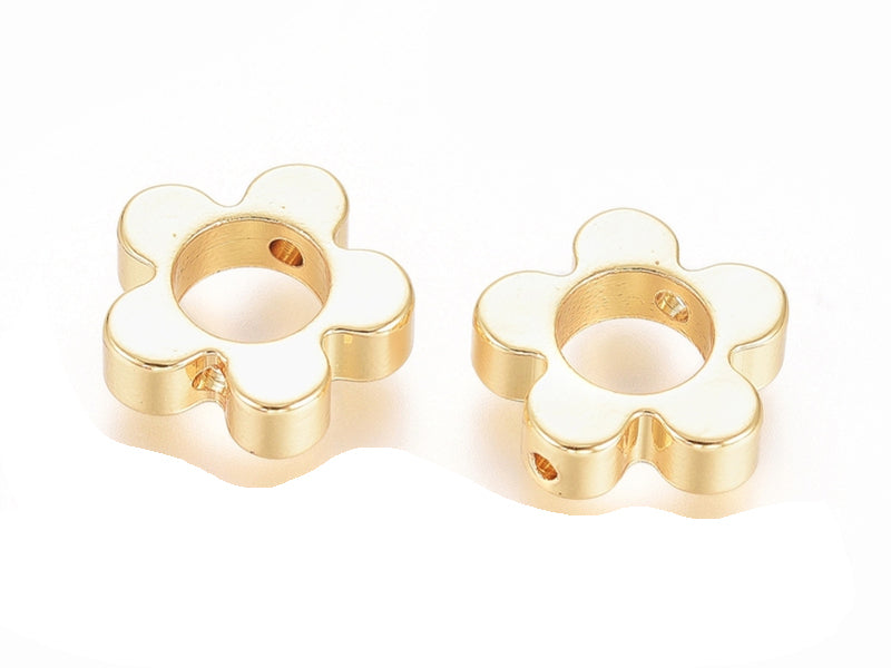 Achat Perle fleur en laiton - doré à l'or fin 18k