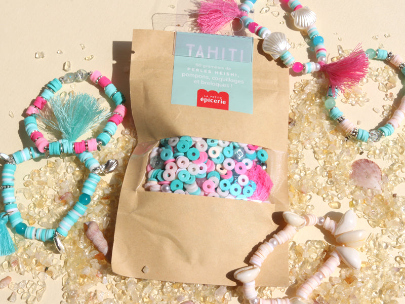 achat Mélange de perles heishi et de breloques - Tahiti