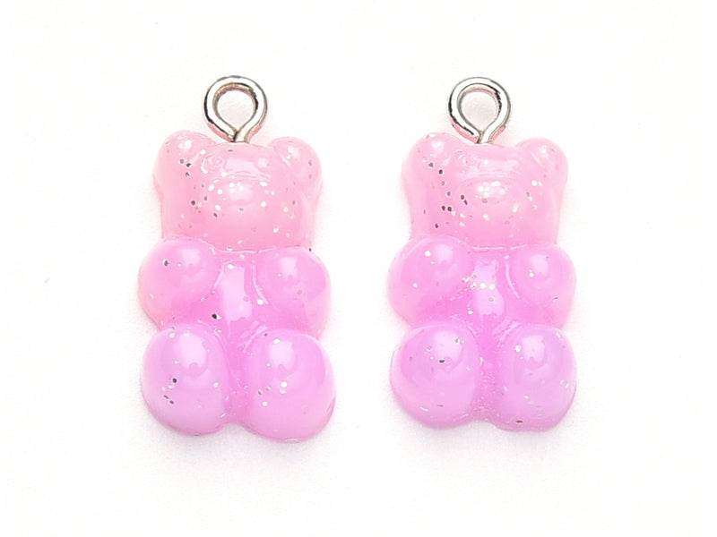 Achat 20 pendentifs ours en résine - Bicolore