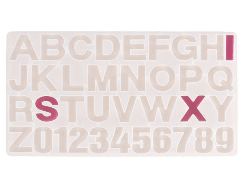 Achat Moule en silicone - Lettres et chiffres - 36 x 19,4 cm
