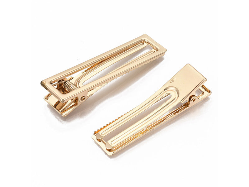 Achat Barrette/Pince à cheveux alligator à customiser - Doré - 60 x 18 x 12 mm