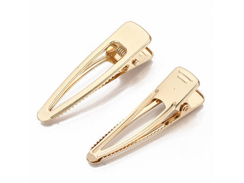 Achat Barrette/Pince à cheveux alligator à customiser - Doré - 55 x 17 x 12,5 mm
