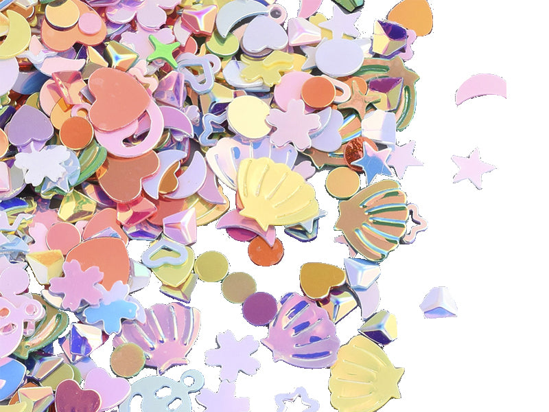 Achat Paillettes irisés forme mixte - Multicolore