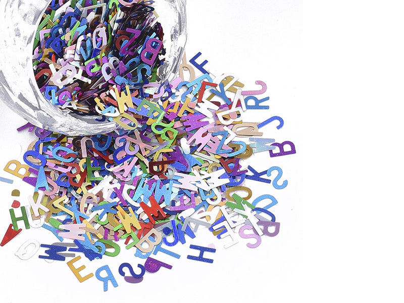 Achat Paillettes irisées lettres - Multicolore