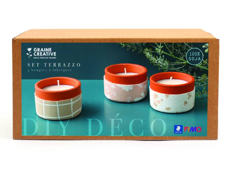 Achat Kit Fimo home déco - 3 bougies