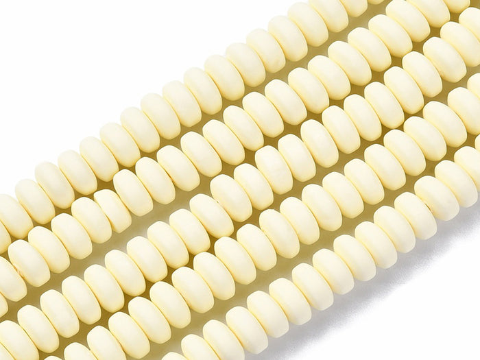 Achat Boite de perles heishi épaisses 6 mm - Jaune paille
