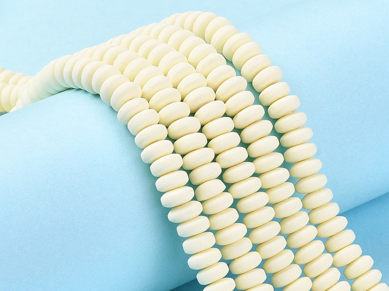 Achat Boite de perles heishi épaisses 6 mm - Jaune paille