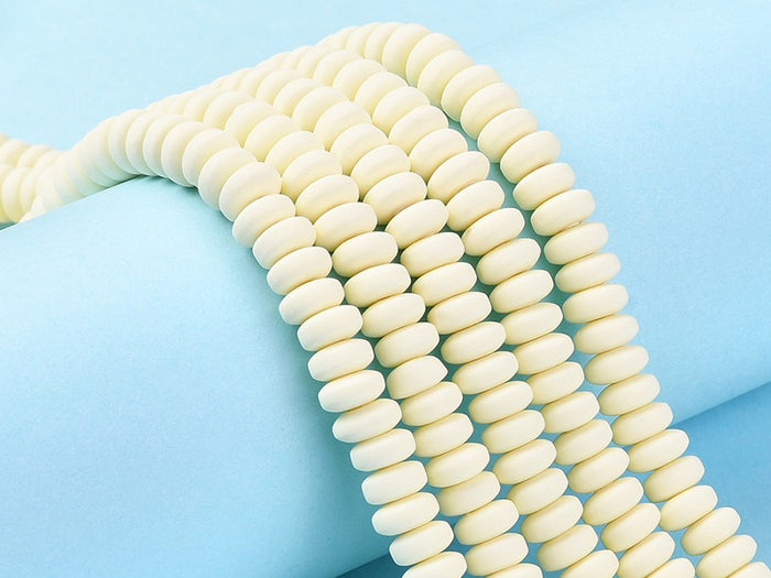 Achat Boite de perles heishi épaisses 6 mm - Jaune paille