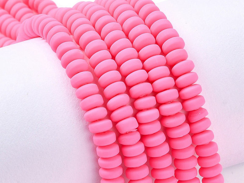 achat Boite de perles heishi épaisses 6 mm - Rose foncé