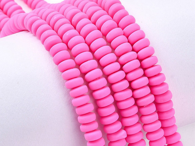 achat Boite de perles heishi épaisses 6 mm - Fuchsia