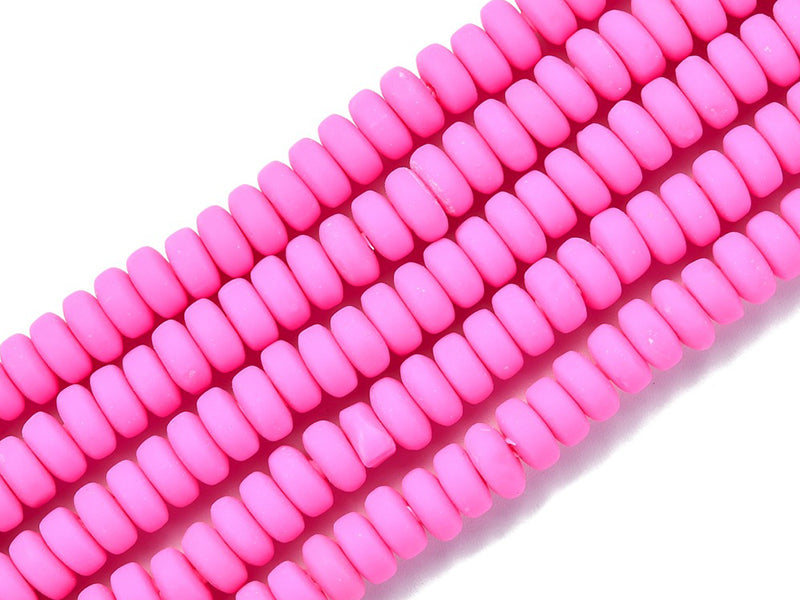 Achat Boite de perles heishi épaisses 6 mm - Fuchsia