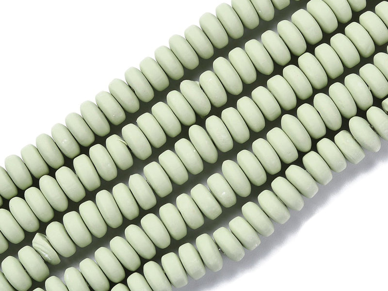 Achat Boite de perles heishi épaisses 6 mm - Sauge
