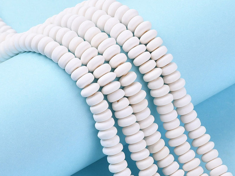 Achat Boite de perles heishi épaisses 6 mm - Blanc