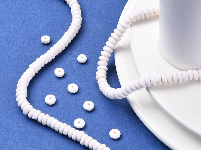 achat Boite de perles heishi épaisses 6 mm - Blanc