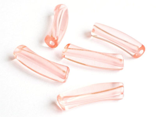 Achat Lot de 5 perles tubes transparentes en résine 6 mm - Orange