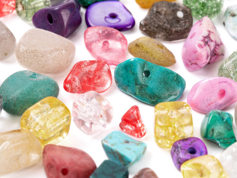 achat Boîte de 4 compartiments de perles naturelles et synthétiques