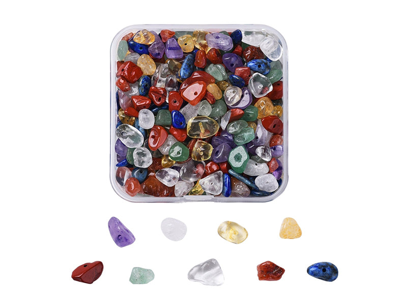 Achat Boîte de perles de pierres précieuses mélangées