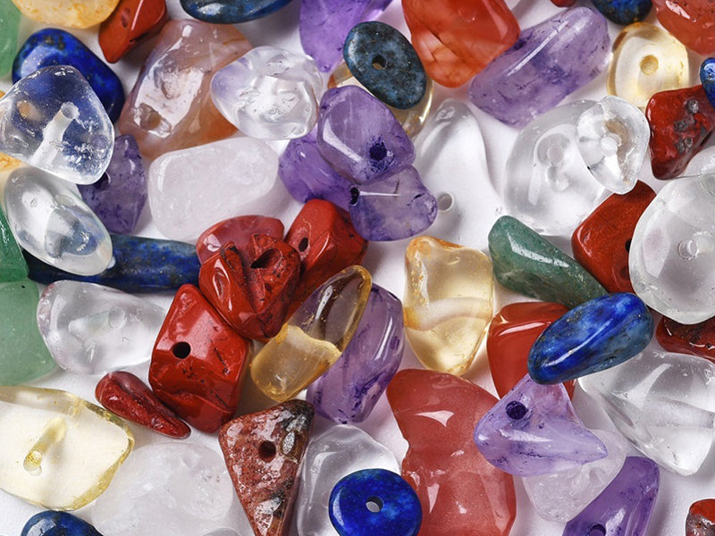 Achat Boîte de perles de pierres précieuses mélangées