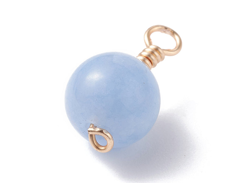 achat Lot de 10 pendentifs ronds en jade teintée