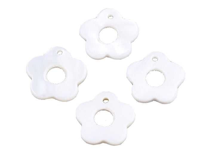 Achat Breloque fleur nacrée en coquille d'eau douce