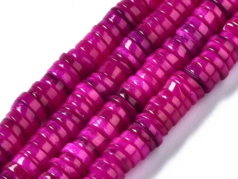 Achat Lot de 20 perles heishi naturelles 6 mm en coquillage - Rose