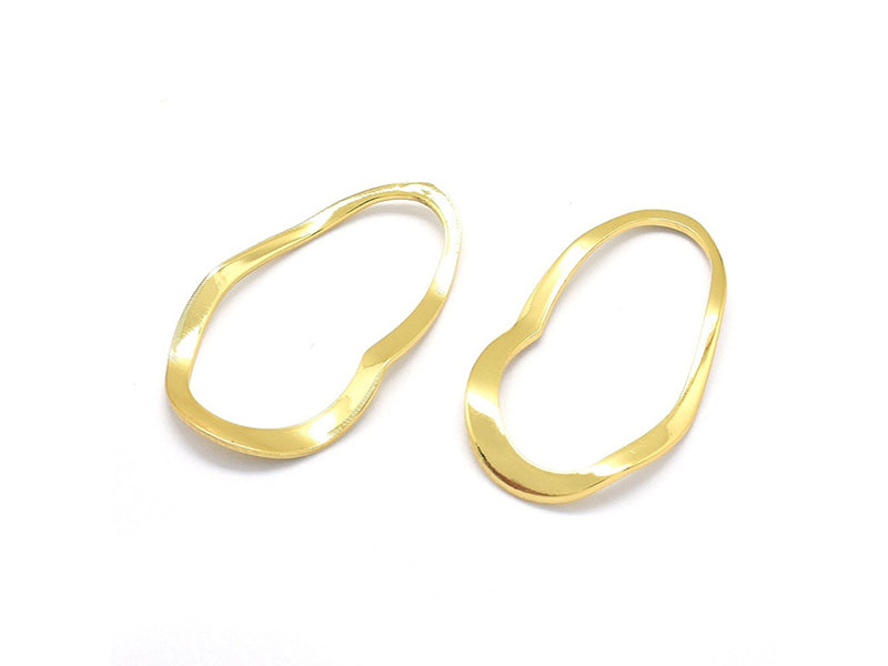 Achat Anneau de jonction ovale fermé - Doré à l'or fin 18k