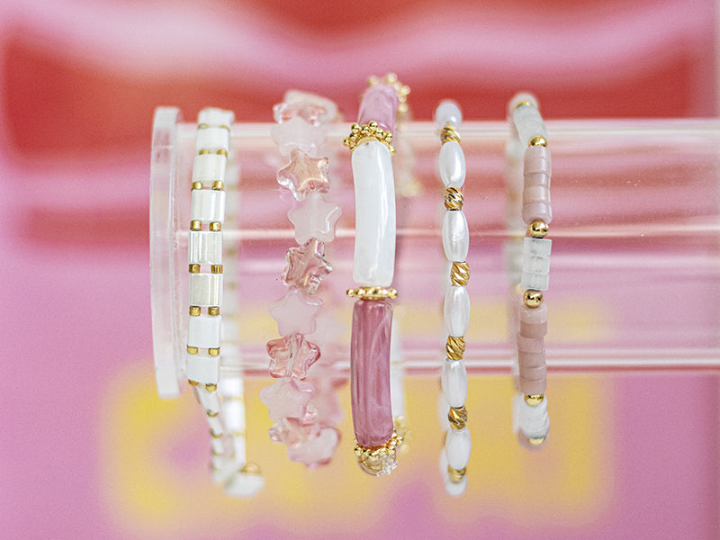achat Lot de 5 perles tubes - Imitation naturelle marbre 6 mm - Blanc