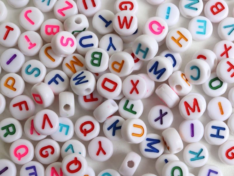 achat Pot perles lettres – Multicolore