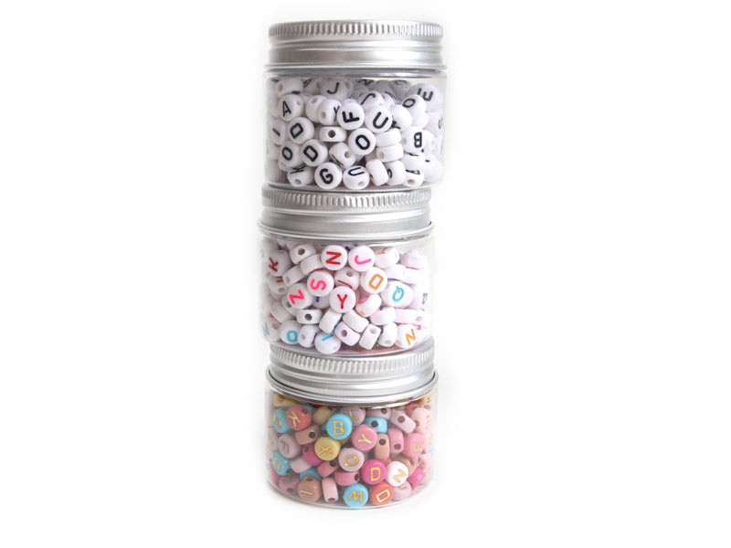 achat Pot perles lettres – Couleurs chaudes