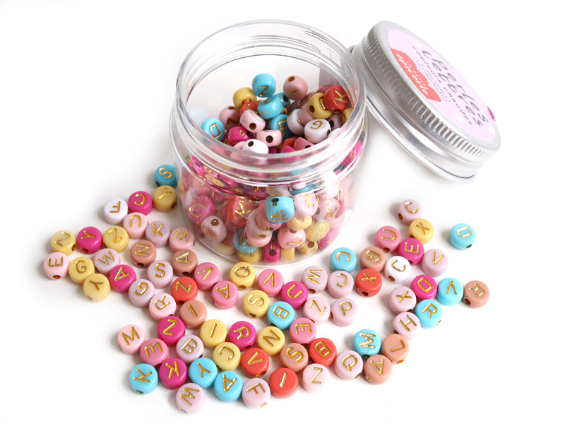 Achat Pot perles lettres – Couleurs chaudes