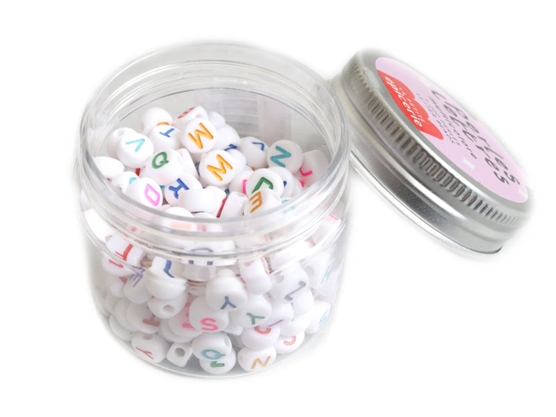 achat Pot perles lettres – Multicolore