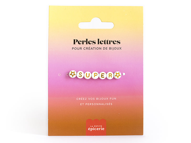 Achat Perles lettres "Super" pour bracelet à personnaliser