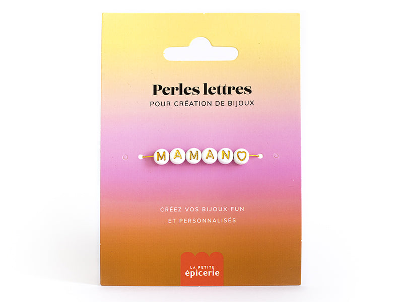 Achat Perles lettres "Maman" pour bracelet à personnaliser