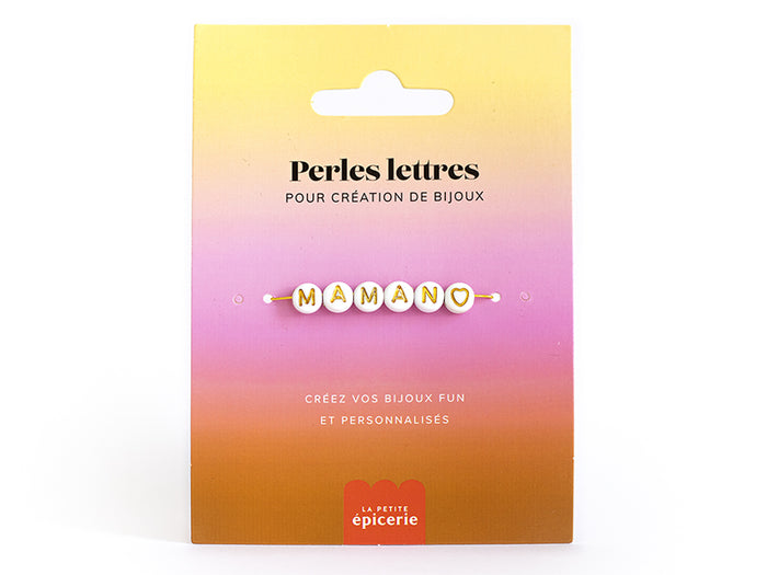 Achat Perles lettres "Maman" pour bracelet à personnaliser