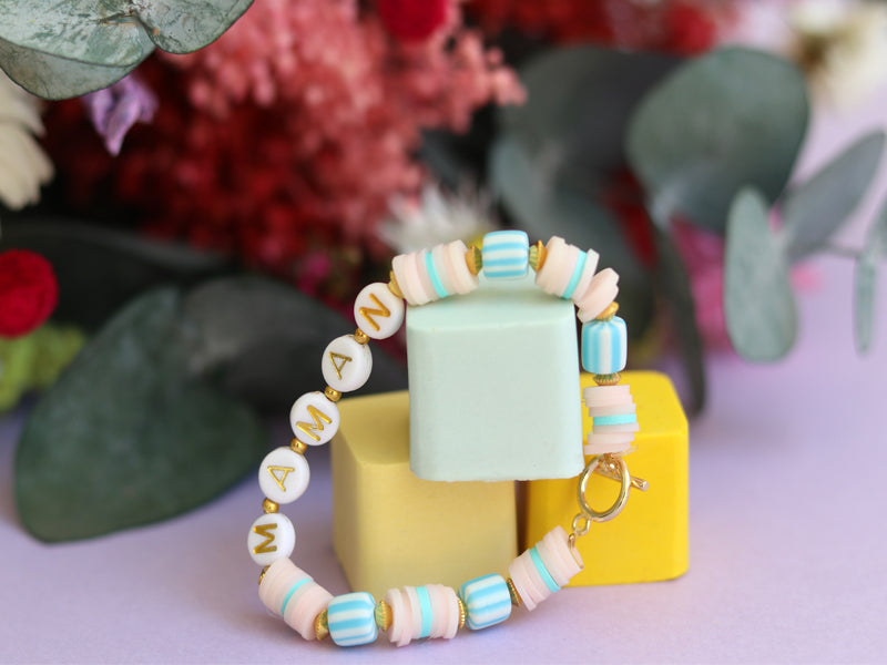 achat Perles lettres "Maman" pour bracelet à personnaliser