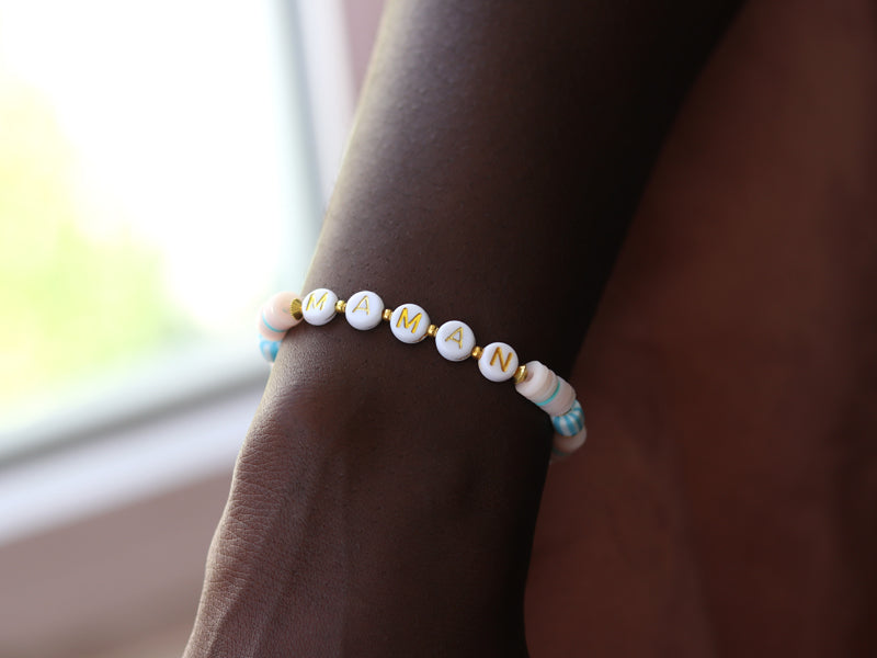 achat Perles lettres "Maman" pour bracelet à personnaliser