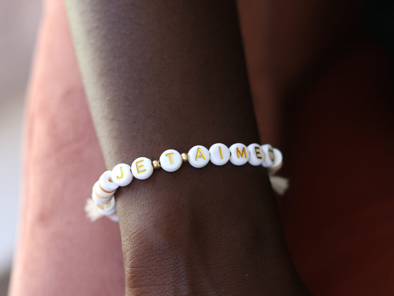 Achat Perles lettres "Je t'aime" pour bracelet à personnaliser