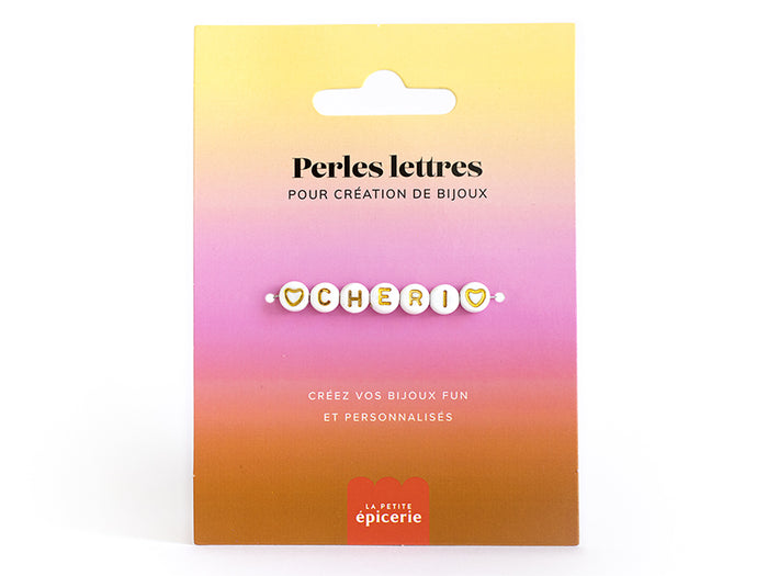Achat Perles lettres "Chéri" pour bracelet à personnaliser