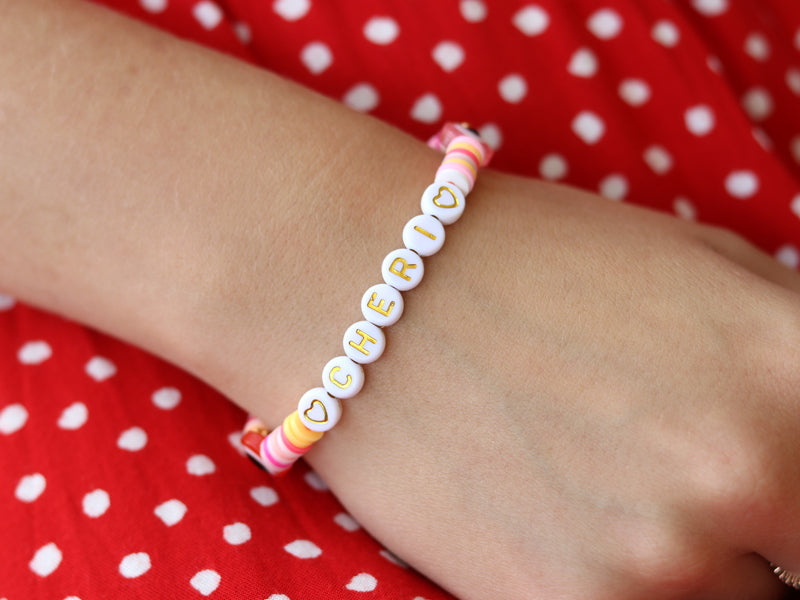 achat Perles lettres "Chéri" pour bracelet à personnaliser
