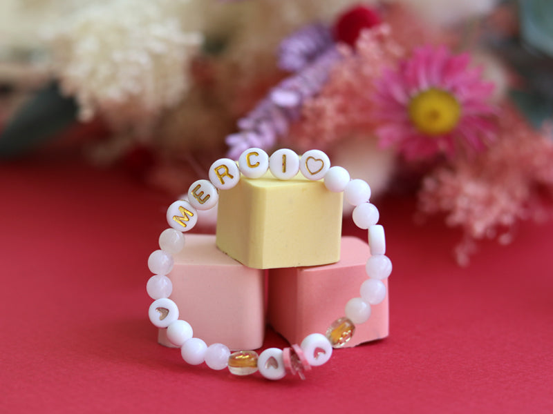 Achat Perles lettres "Merci" pour bracelet à personnaliser