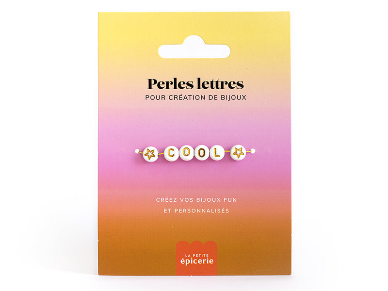 Achat Perles lettres "Cool" pour bracelet à personnaliser