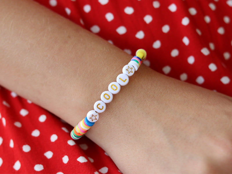 Achat Perles lettres "Cool" pour bracelet à personnaliser