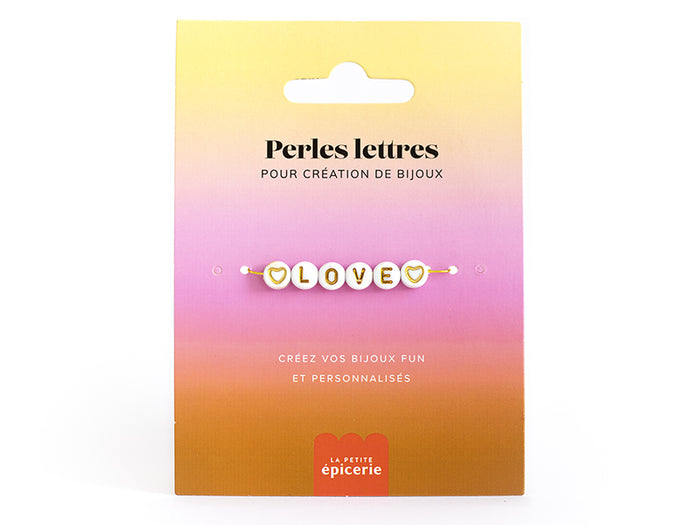 Achat Perles lettres "Love" pour bracelet à personnaliser